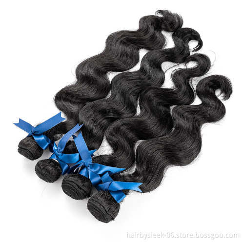 Miracle hair products natural black color charming princess brazilian body wave human hair quality synthetic hair weft